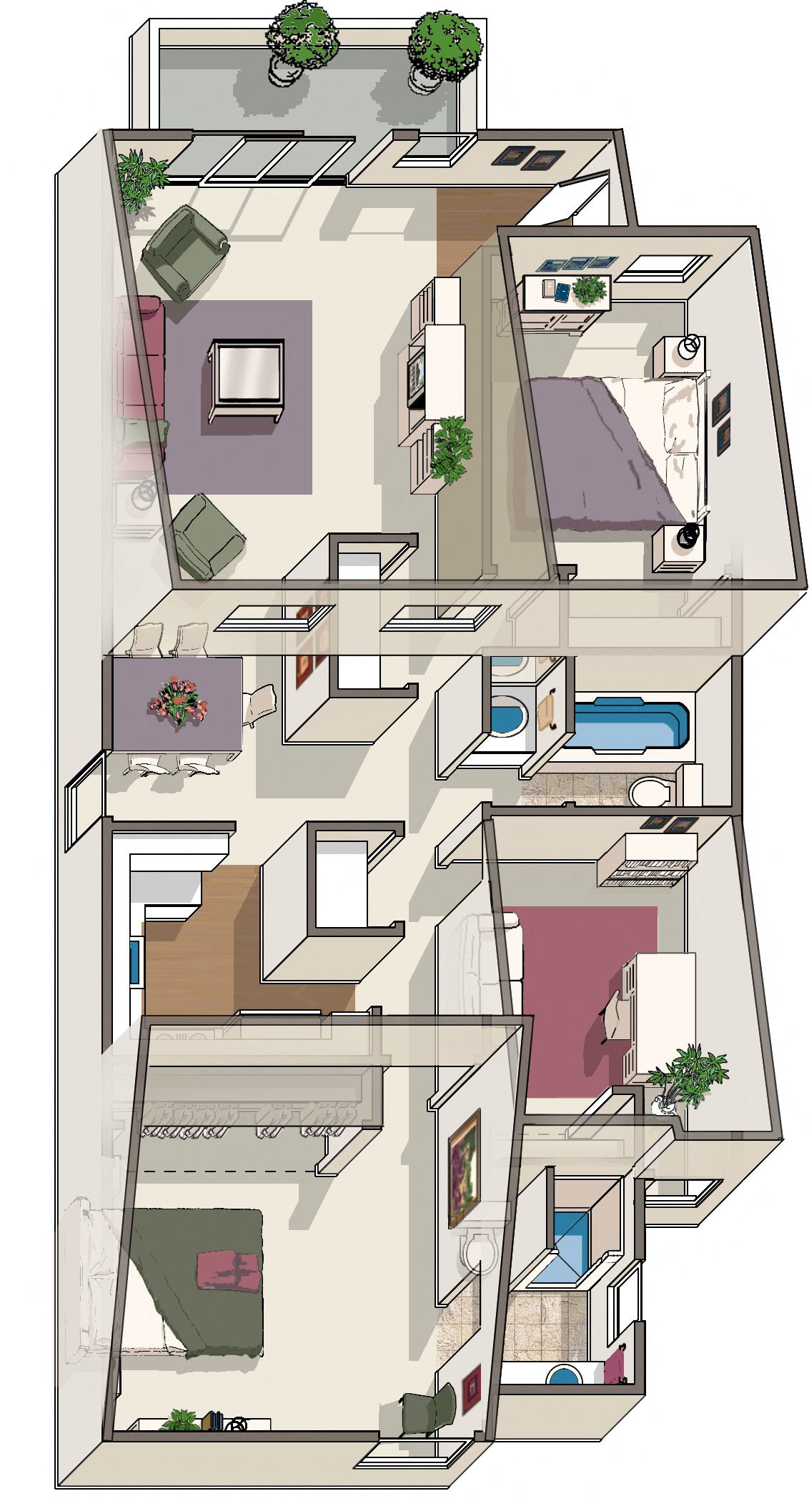 Esplanade Apartments Floor Plan Willow 3x2 Esplanade Apartments Floor Plan Willow 3x2